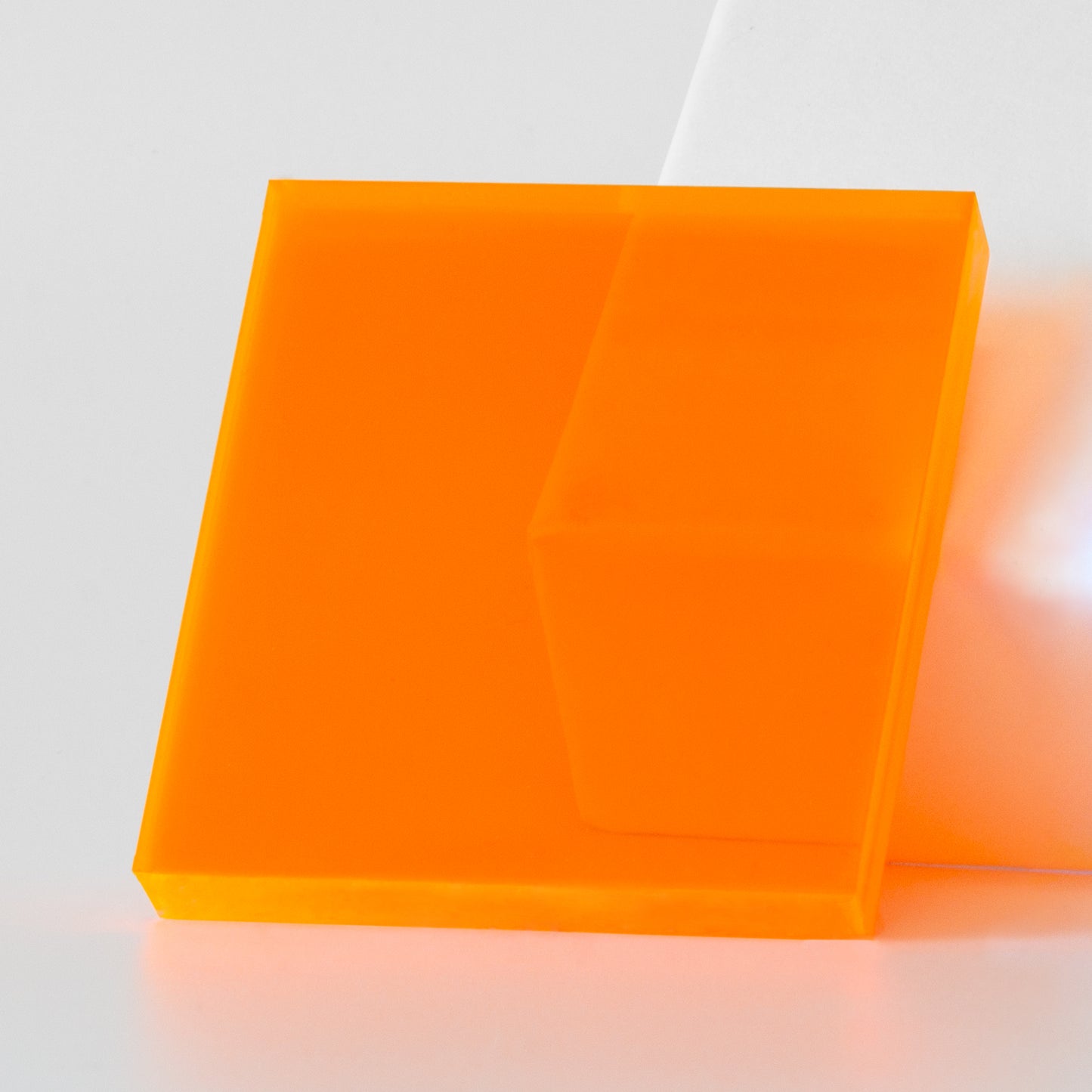 Fluorescent Orange Cast Acrylic