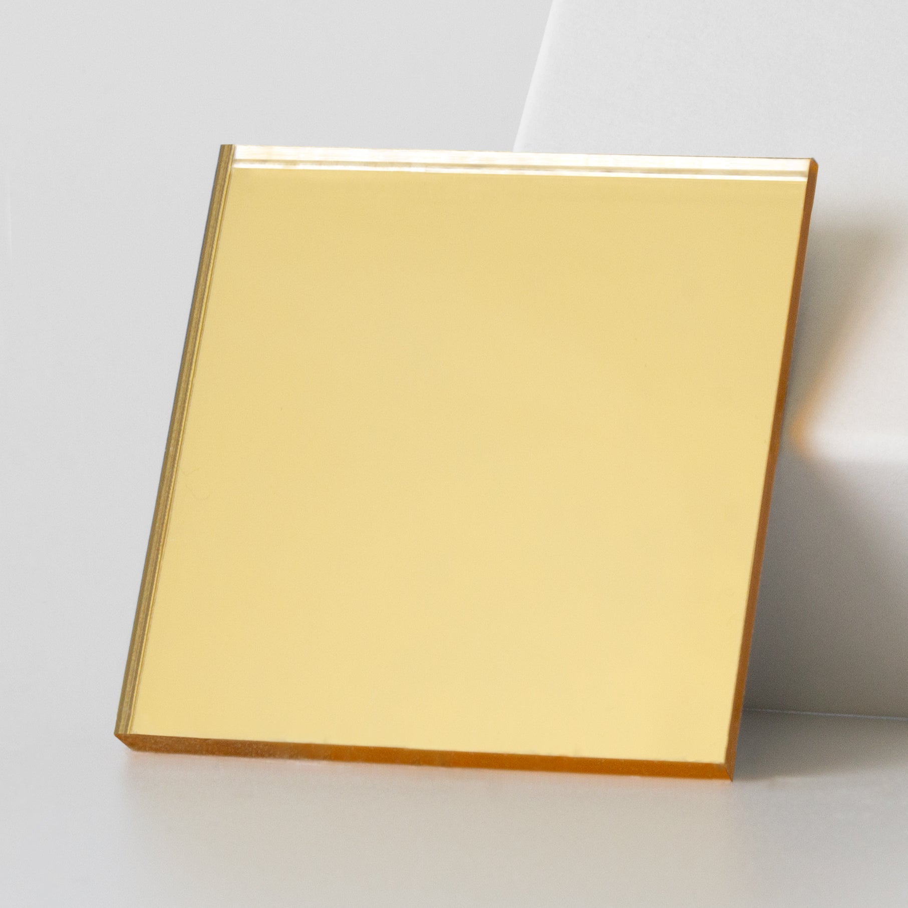 2-Pack Gold Mirror Acrylic Sheets - 12x12 Inches, 1/12" Thick - DIY Plastic Mirrors For Crafts & Decor