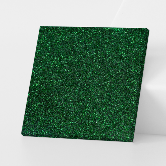 Green Glitter Cast Acrylic