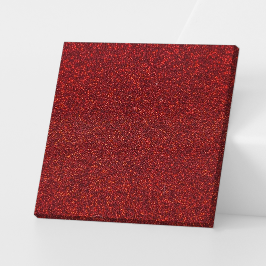 Red Glitter Cast Acrylic