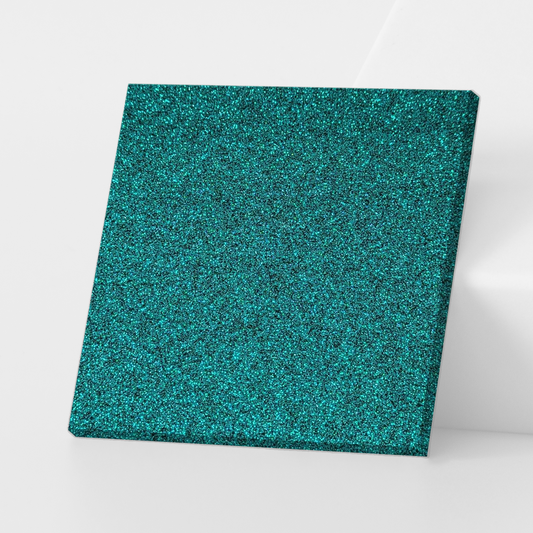 Teal Glitter Cast Acrylic