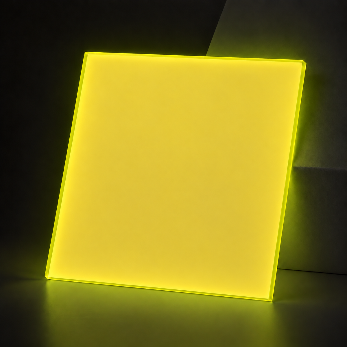 Yellow Glow In The Dark Cast Acrylic