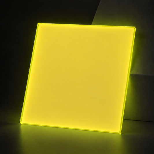 Yellow Glow In The Dark Cast Acrylic